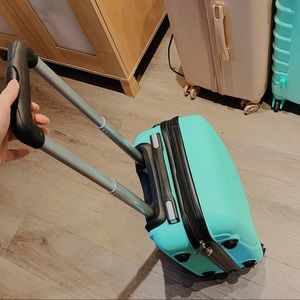 🧳 hand luggage small suitcase mint blue green